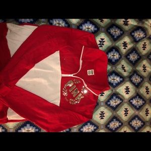 VS PINK half zip sweater